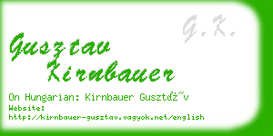 gusztav kirnbauer business card